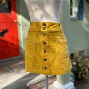 Free People We The Free Mustard Button Up Skirt